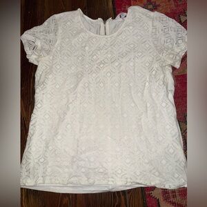 Market & Spruce White/Ivory Embellished Blouse